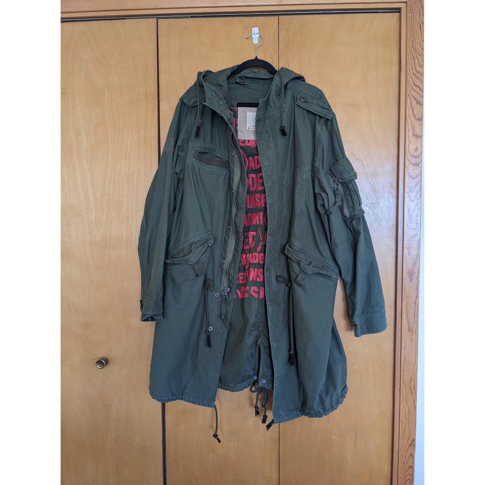 Vintage GAP Product RED‎ Military M-51 Fishtail Parka Jacket Green Men's Large